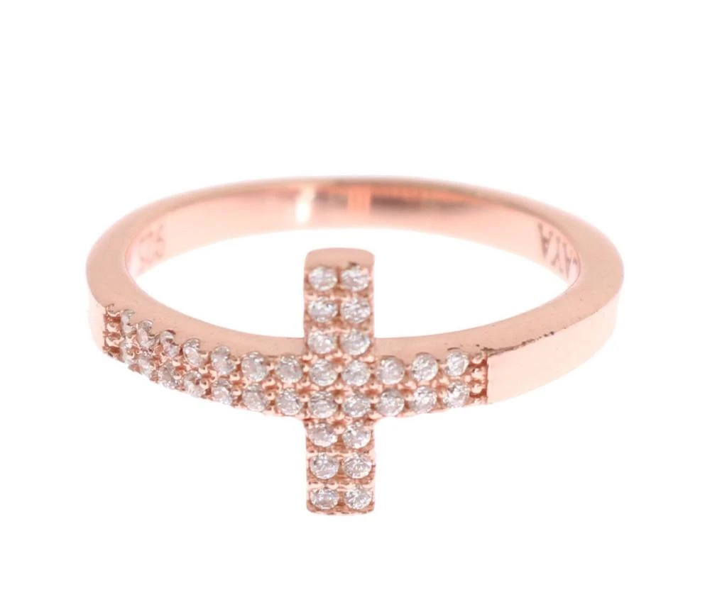 Nialaya gold 925 Womens Cross CZ Ring