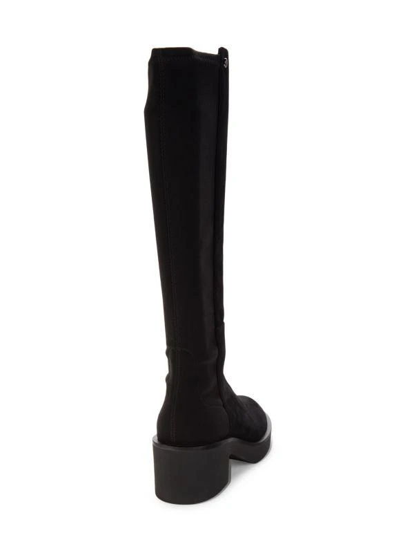 Stuart Weitzman Gotham Block Heel Suede Knee High Boots 3