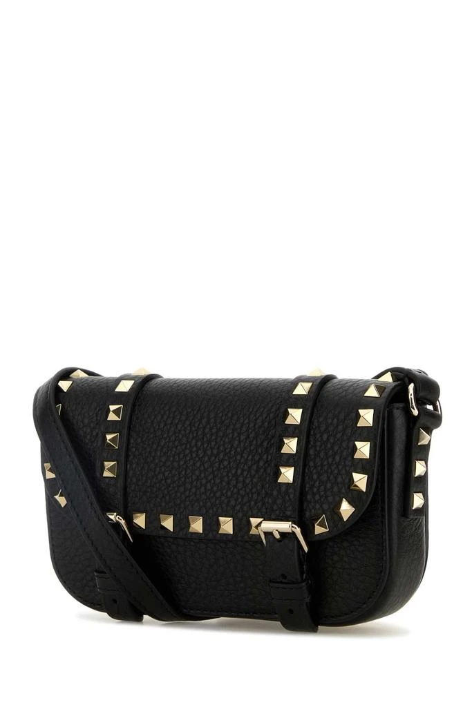 Valentino BLACK LEATHER ROCKSTUD CROSSBODY BAG 2