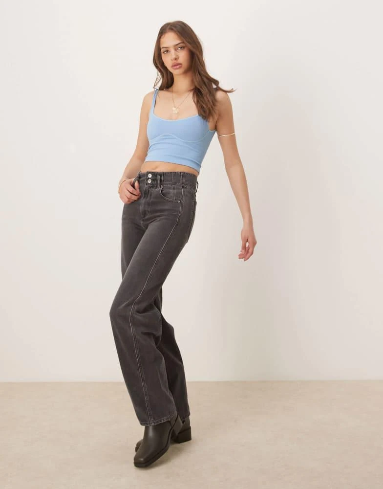 Free People Free People meg seamless crop top in blue 3