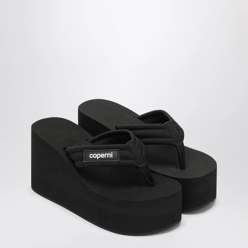 COPERNI Black wedge sandal with logo 2