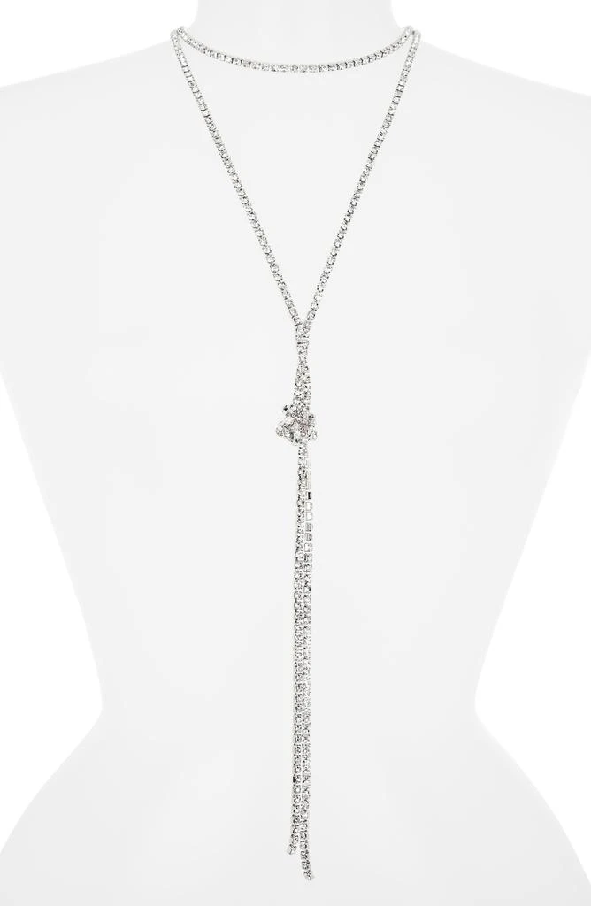 Nordstrom Layered Crystal Y-Drop Necklace 2