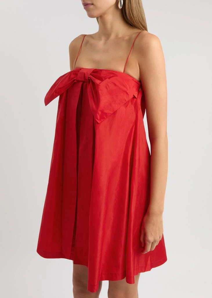 Bernadette Estee bow-embellished taffeta mini dress 2