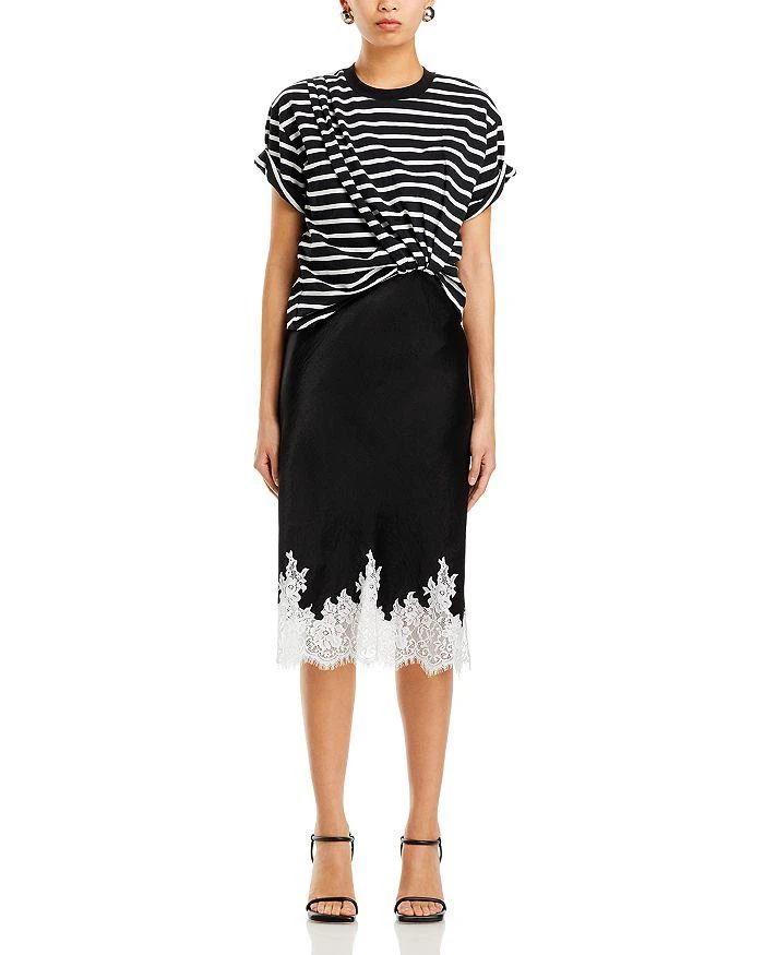 3.1 Phillip Lim Striped Draped T-Shirt Dress 6