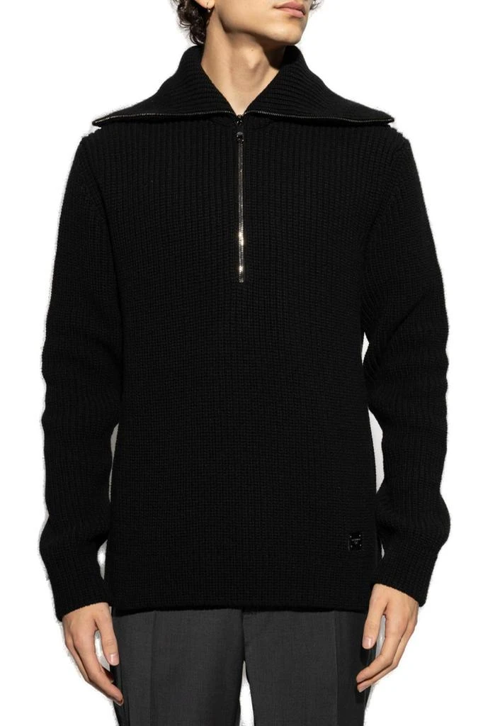 Dolce 
Gabbana Dolce 
Gabbana Logo Tag Half-Zipped Cardigan 2