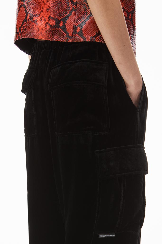 高級感◎【alexanderwang】plush velvet cargo track pants Alexander Wang cargo track pant in plush velvet - Pants
