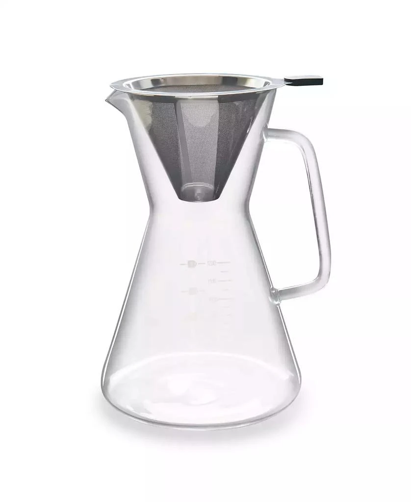 London Sip Glass Pour Over Carafe with Filter, 1200ml