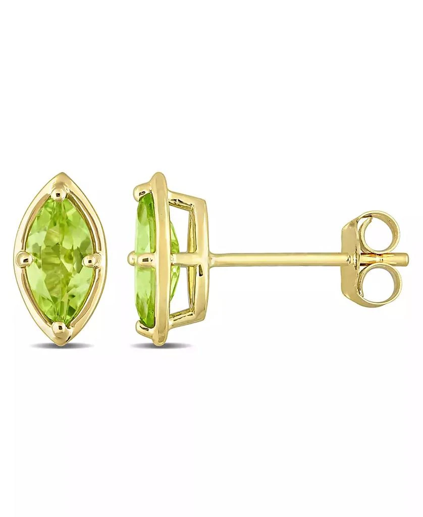 Macy
s Peridot (4/5 ct. t.w.) Marquise Stud Earrings in 14k Yellow Gold 1