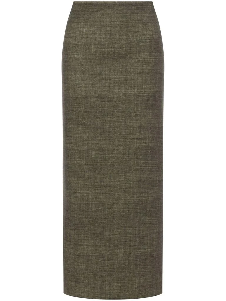 PHILOSOPHY di LORENZO SERAFINI Olive Green Pencil Skirt 1