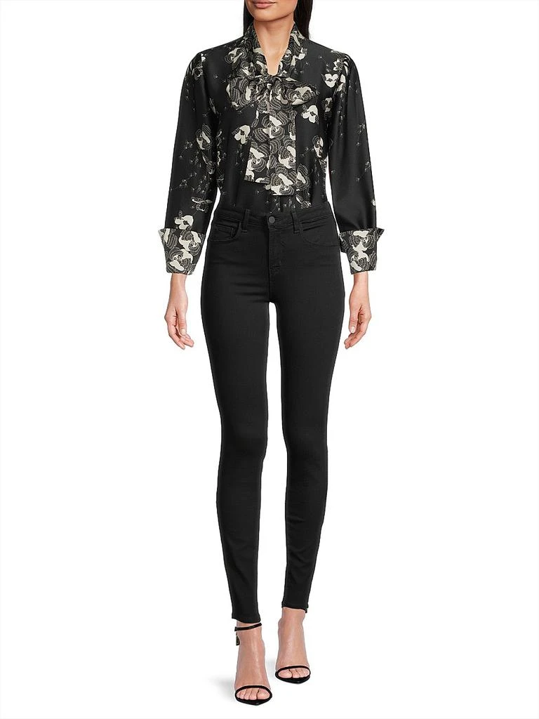 UNGARO Knoxie Floral Tieneck Blouse 2