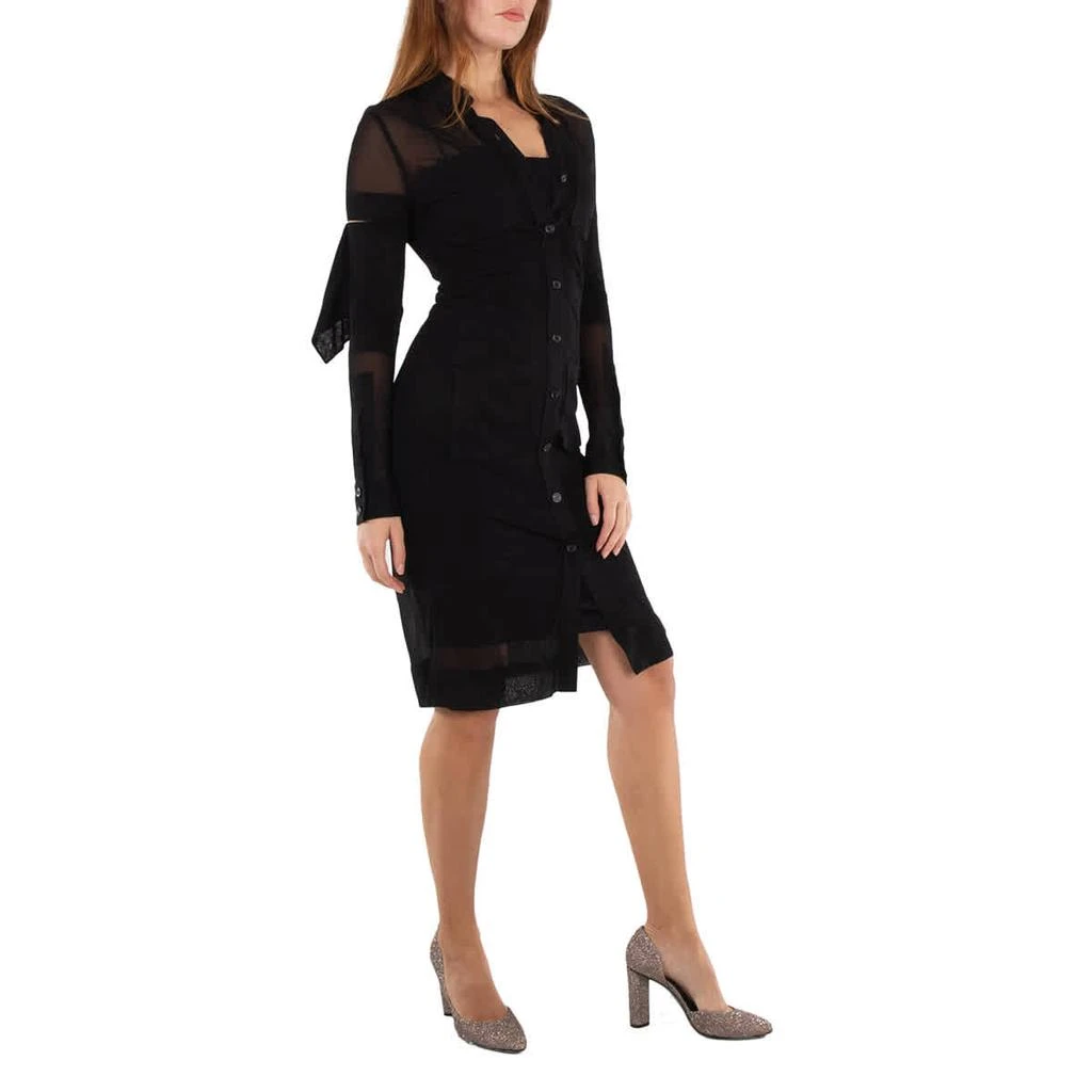 Burberry Cut-Out Long Sleeve Semi-Sheer Shirt Dress 2