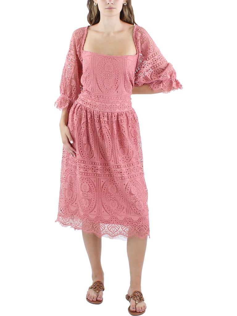 City Chic Plus Womens Lace Long Maxi Dress