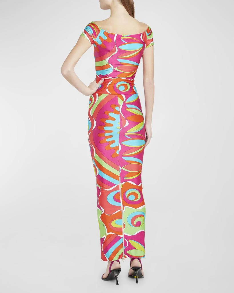 EMILIO PUCCI Abstract-Print Zip-Hem Maxi Skirt 4