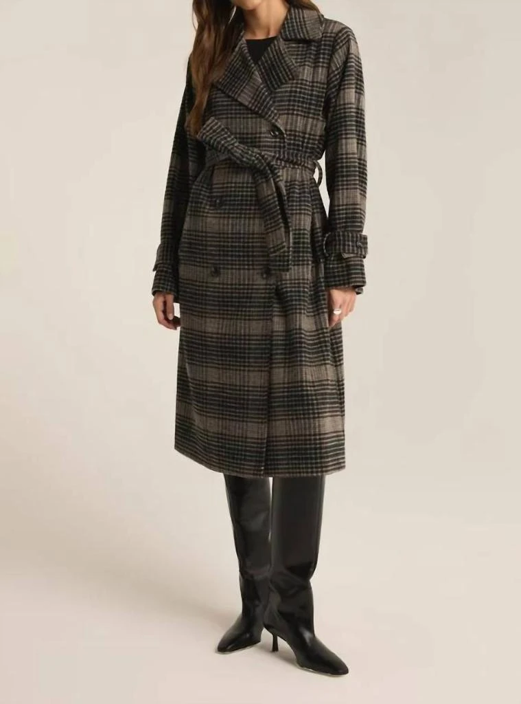 Z Supply Z Supply - Jackie Plaid Trench Coat 2