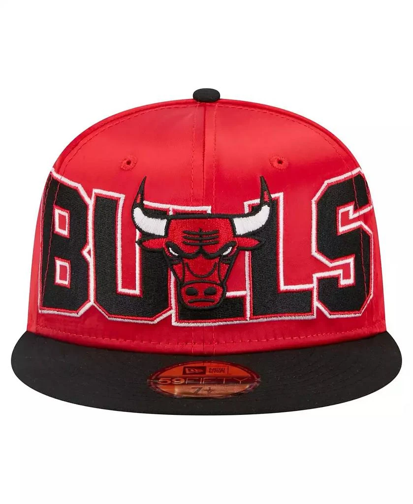 New Era Men's Red/Black Chicago Bulls Satin Two-Tone 59FIFTY Fitted Hat 4