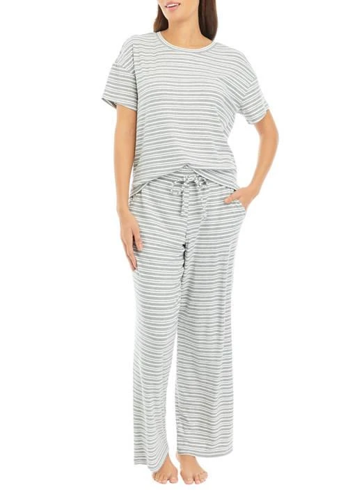 OLIVE + OAK Oak Womens Striped Pajama Set 1