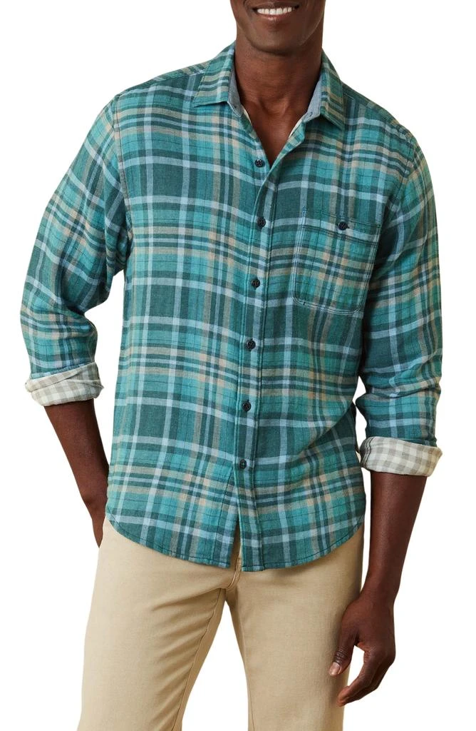 Tommy Bahama Double Duty Plaid Cotton Flannel Button-Up Shirt 1