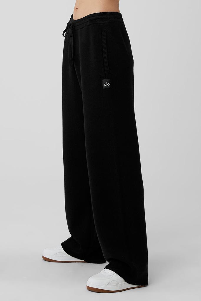 Alo Yoga Wide Leg Black Sweatpants High-Waist Origin Wide Leg