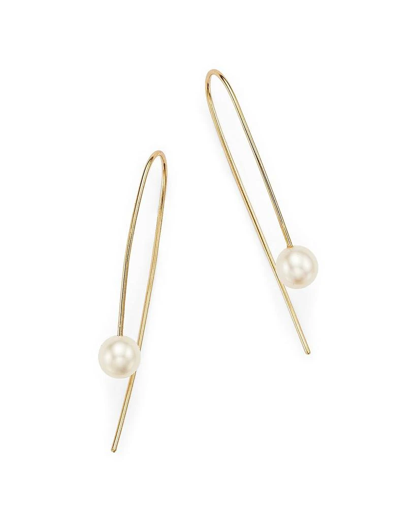 Zoe Chicco 14K Yellow Gold Wire Earrings with Cultured Freshwater Pearls 1