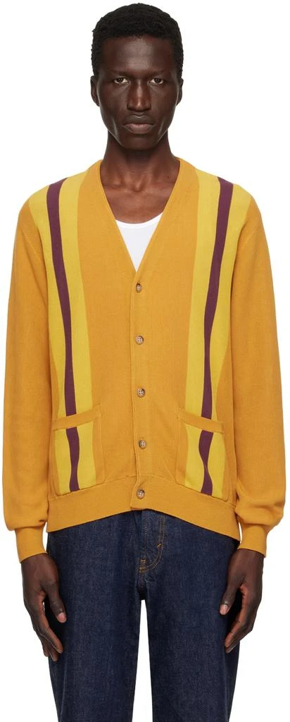 BEAMS PLUS Yellow Stripe Cardigan 1