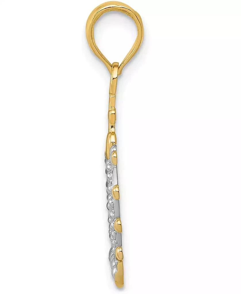 Macy
s Sovereign Crown Charm Pendant in 14k Gold 
White Rhodium Plated 2