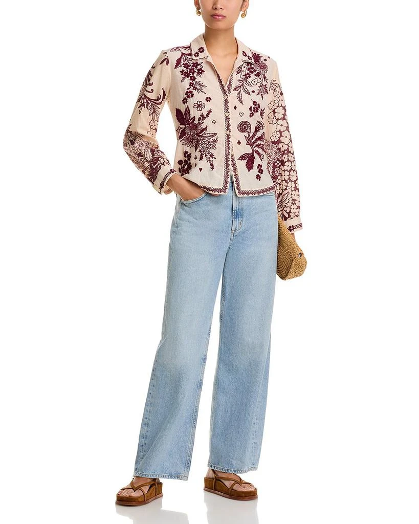 Johnny Was Embroidered Camp Collar Shirt 2