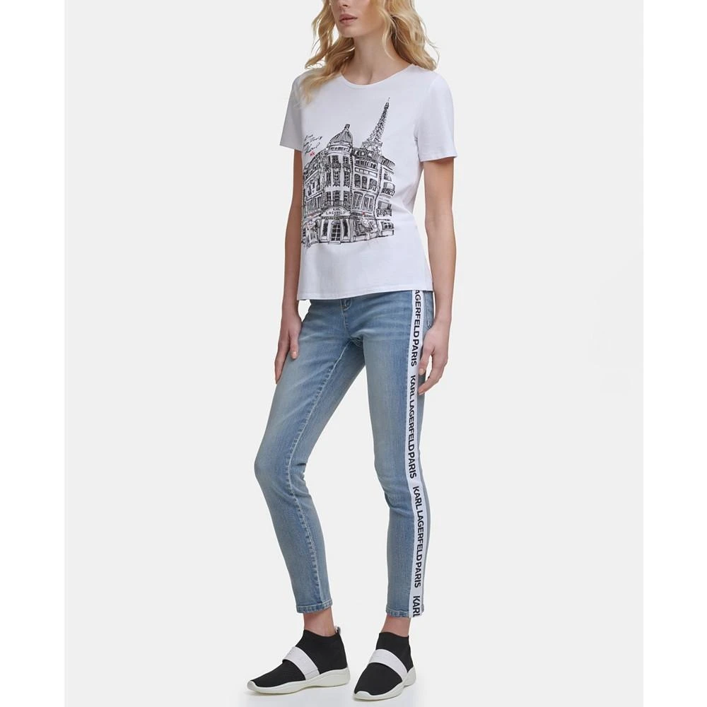 KARL LAGERFELD PARIS Women's Corner City Scene Tee 6