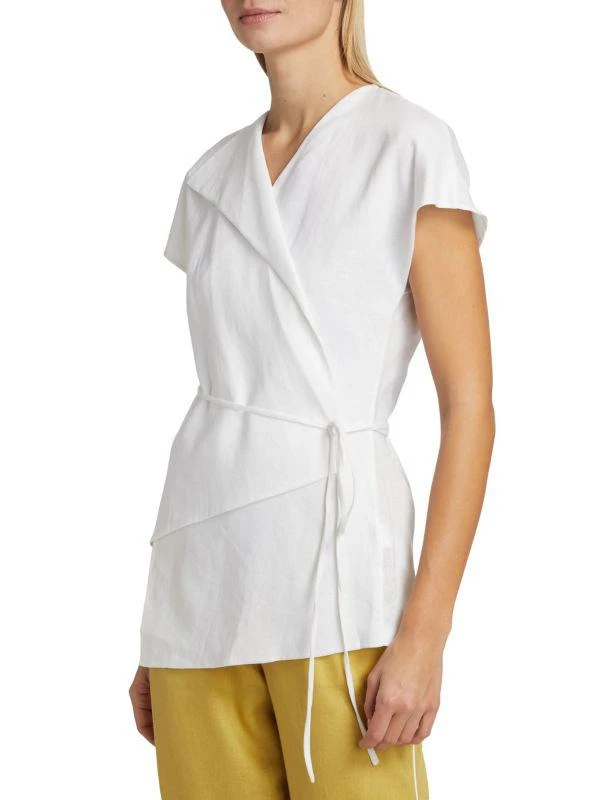 Fabiana Filippi Asymmetric Linen Top 3