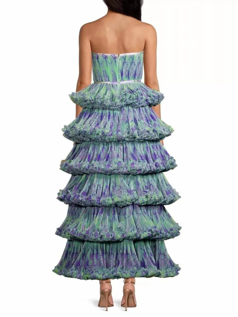 Hutch Glenda Tulle Bon Bon Dress In Patina Purple Folliage 2