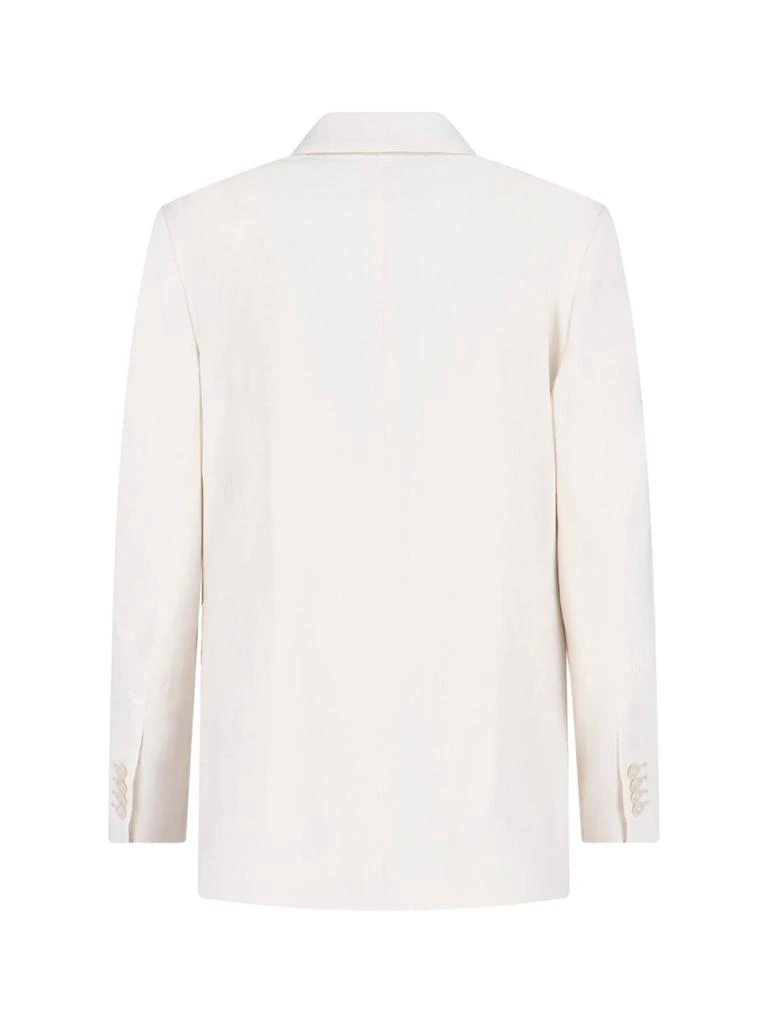 LARDINI White Double-Breasted Blazer With Removable Pin Detail 2