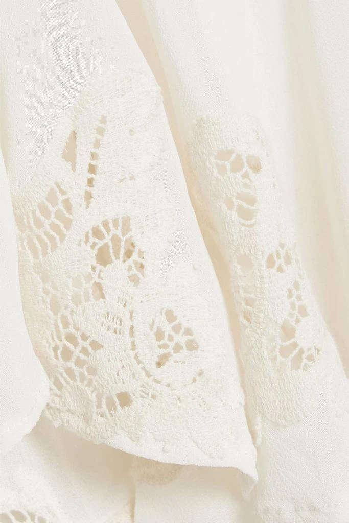IRO Lalia chiffon and crocheted lace blouse 4