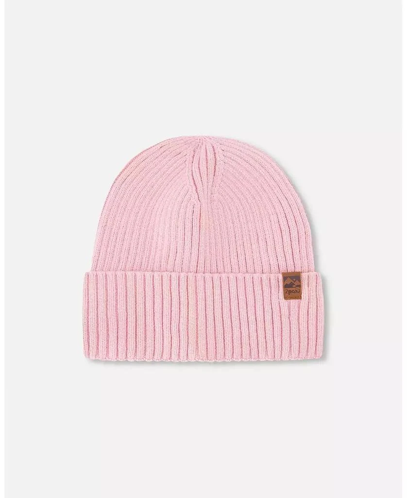 Deux par Deux Girl Knit Hat Pale Pink - Toddler|Child