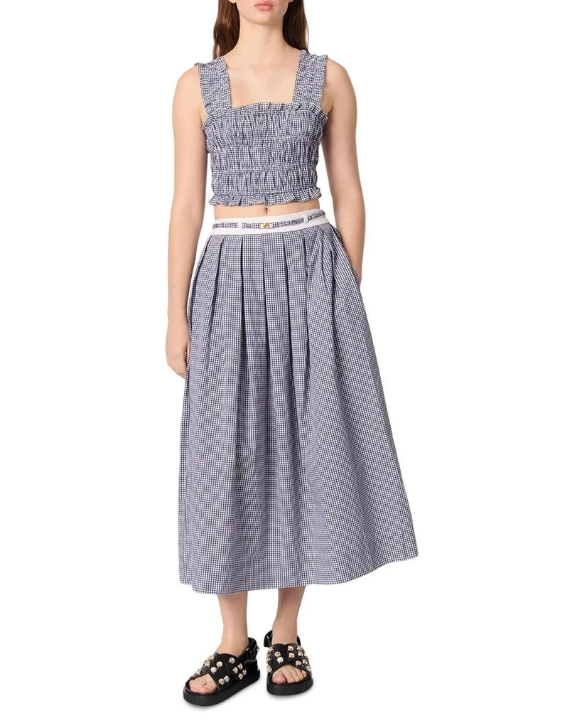 Maje Gingham Maxi Skirt 2