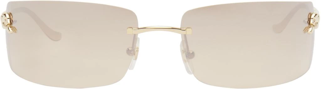 Cartier Gold 'Panthère de Cartier' Sunglasses 1