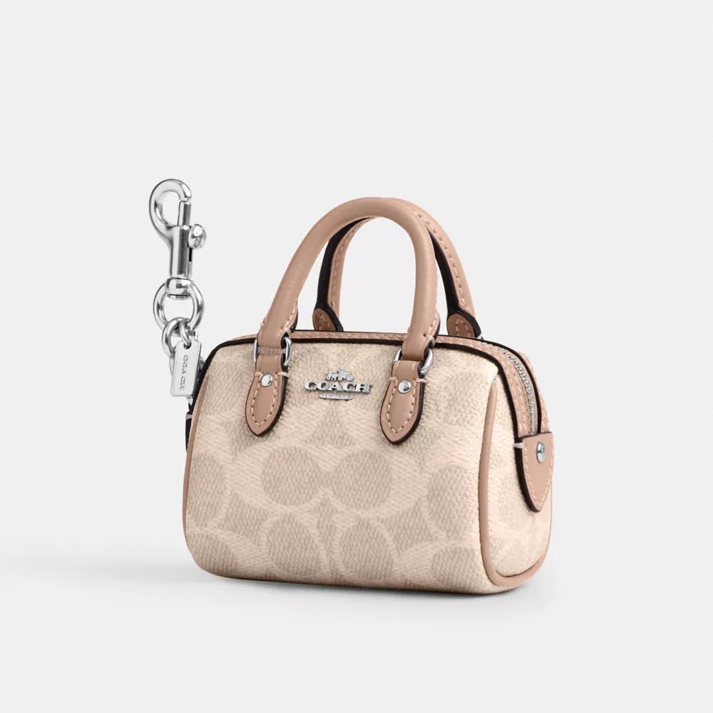 Coach Mini Rowan Bag Charm In Signature Canvas