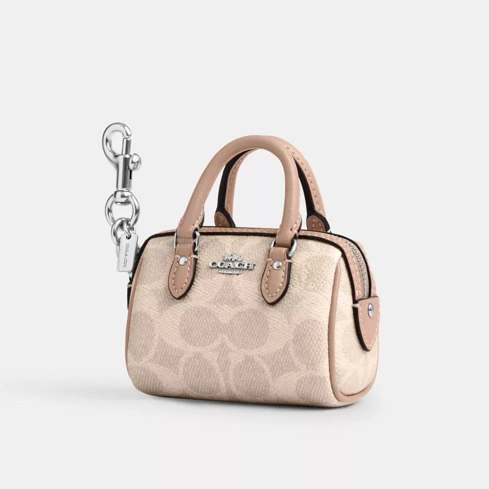 Coach Mini Rowan Bag Charm In Signature Canvas 1
