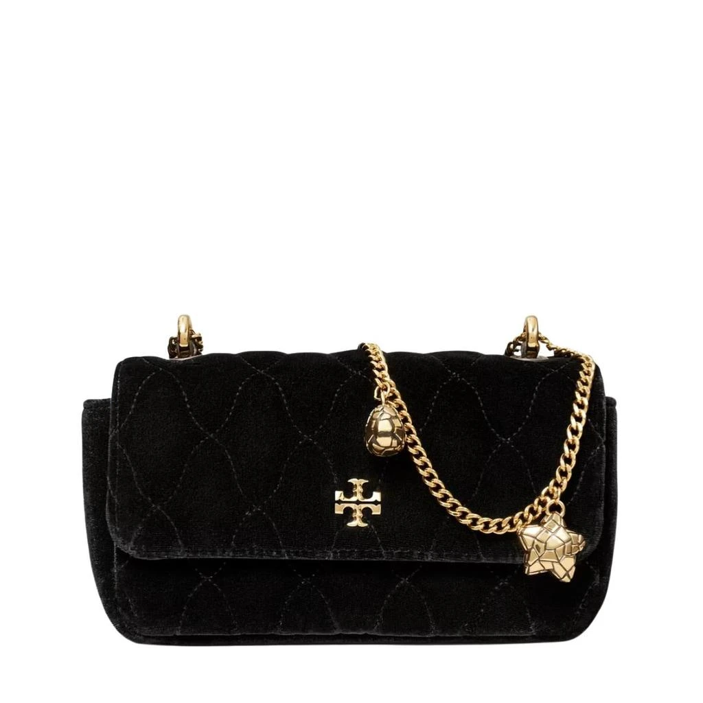 Tory Burch Kira Velvet Mini Flap Bag In Black 1