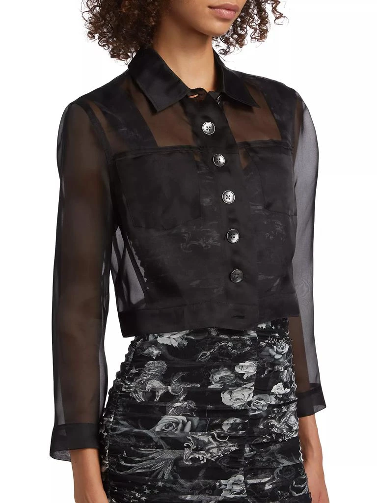L'Agence Anders Silk Organza Jacket 6
