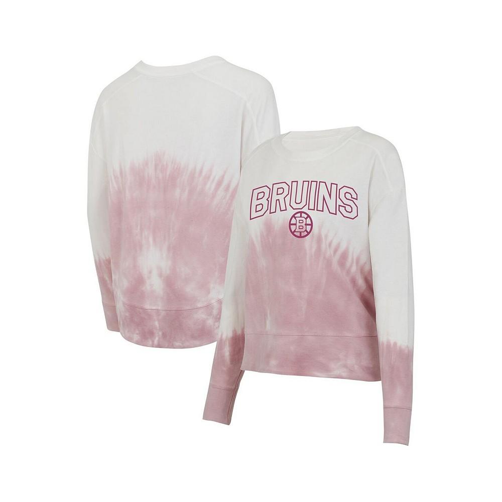 Concepts Sport Women's Pink/White Boston Bruins Orchard Tie-Dye Long Sleeve T-Shirt