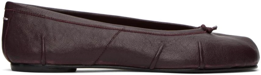 MAISON MARGIELA Burgundy Tabi Ballerina Flats 1