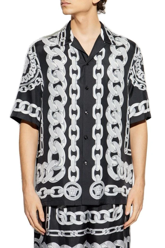 Versace Versace Chain-Link Printed Short-Sleeved Shirt 2