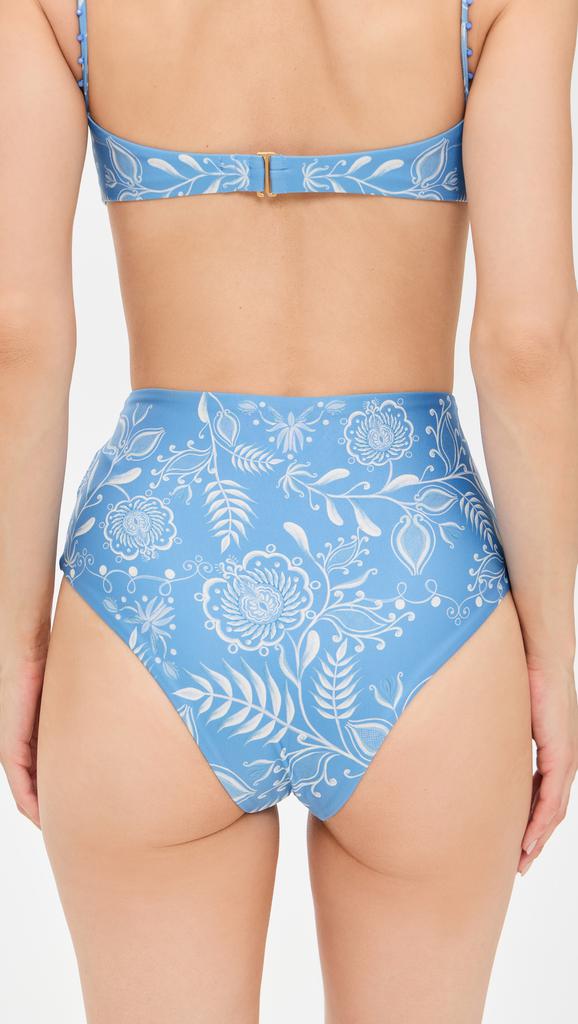 Agua by Agua Bendita Magenta Floritura Bikini Bottoms