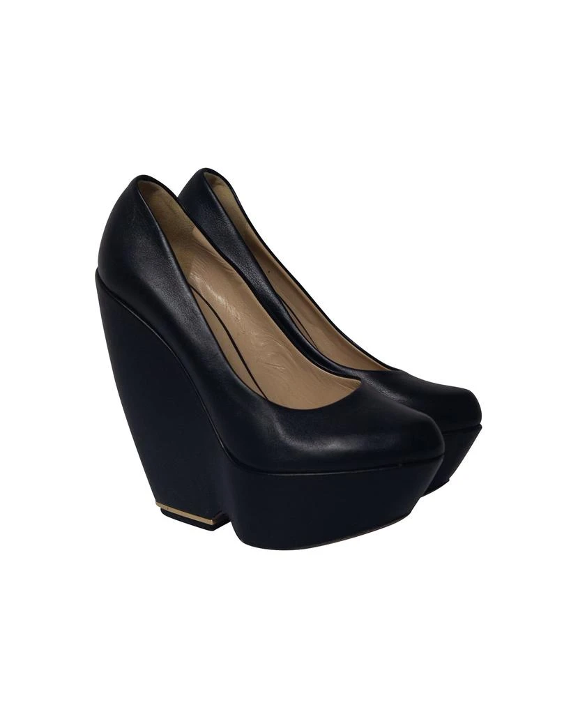 Nicholas Kirkwood Platform Wedge in Black Leather 3