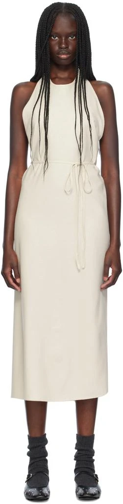 Baserange Off-White Apron Midi Dress 1