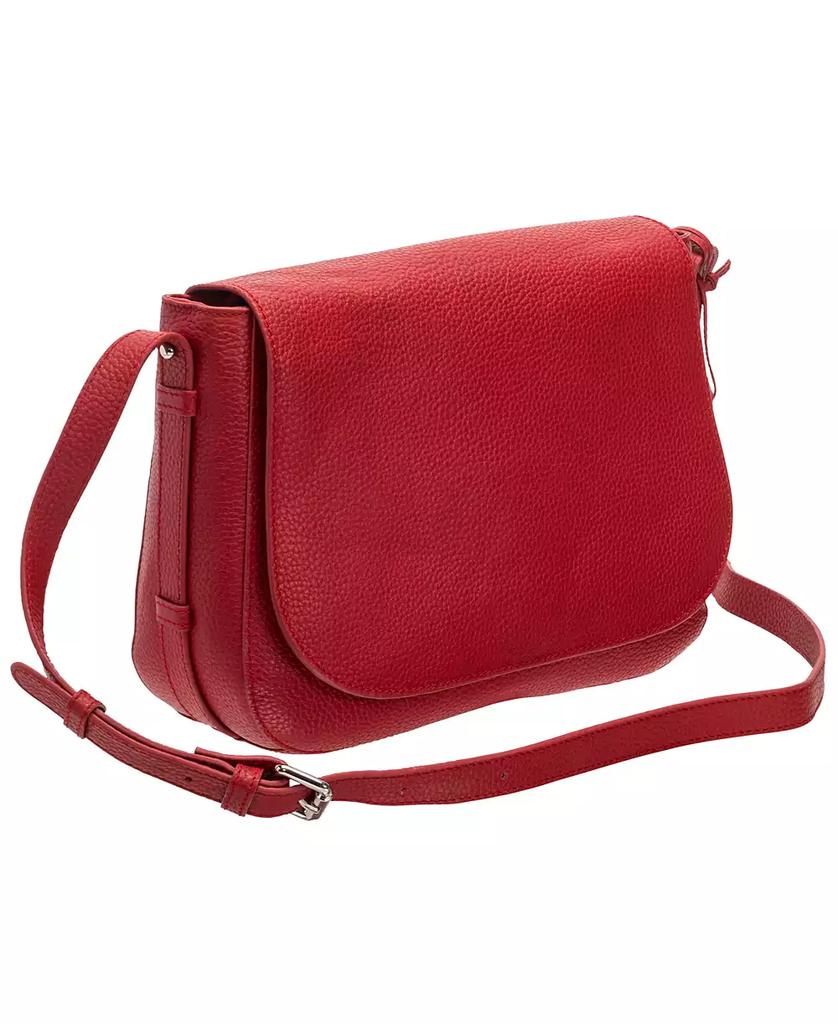 Mancini Leather Goods Women's Pebbled Amy Crossbody Handbag