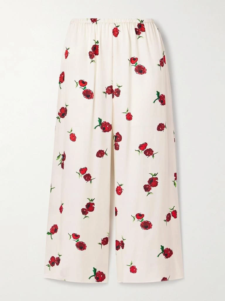 Khaite Mindy 印花斜纹布阔腿裤