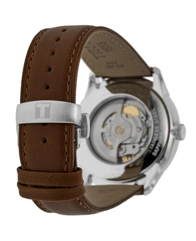Tissot Tissot Chemin Des Tourelles Powermatic 80 Automatic Blue Dial Leather Strap Men's Watch T139.807.16.041.00 4