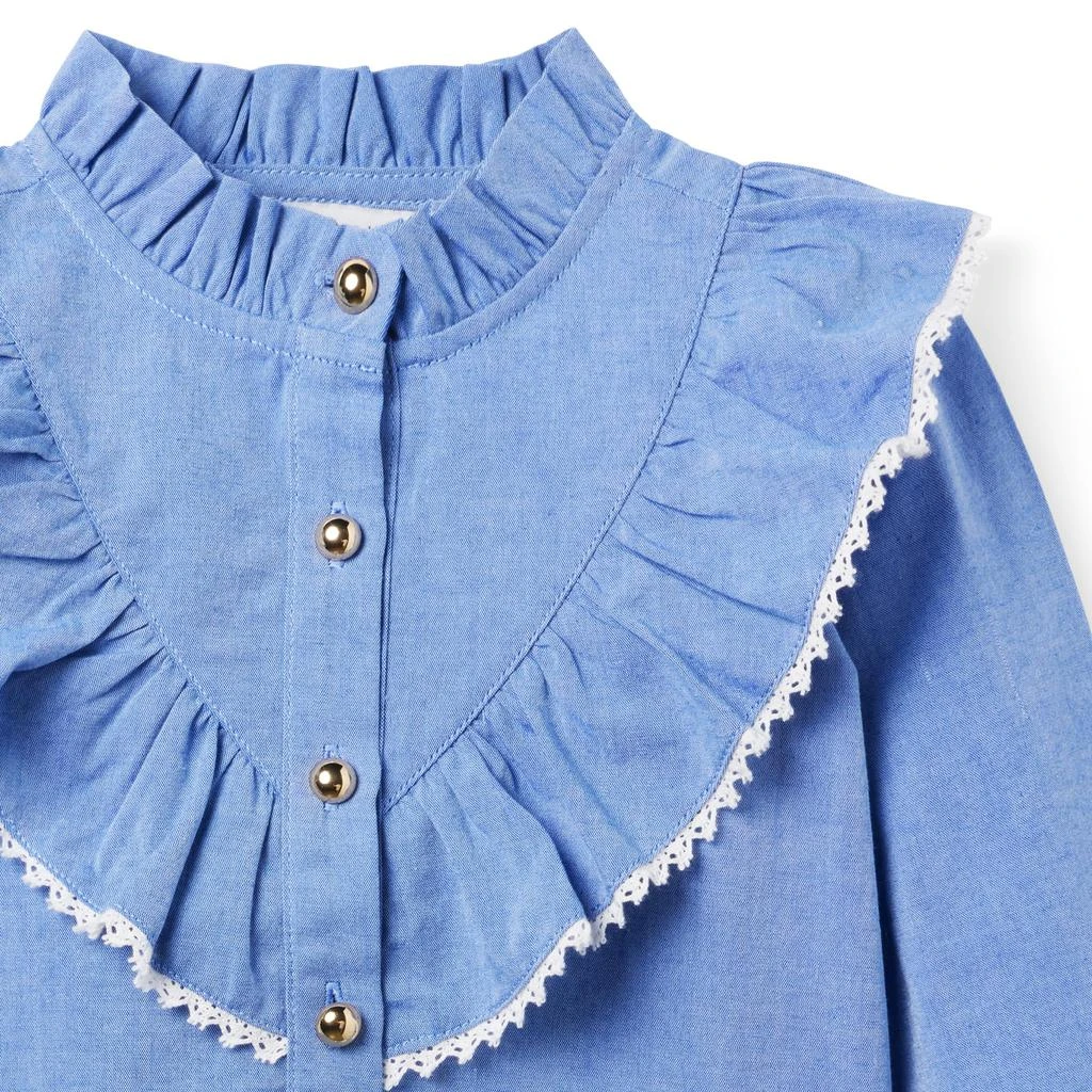 Janie and Jack Chambray Blouse (Toddler/Little Kids/Big Kids) 3