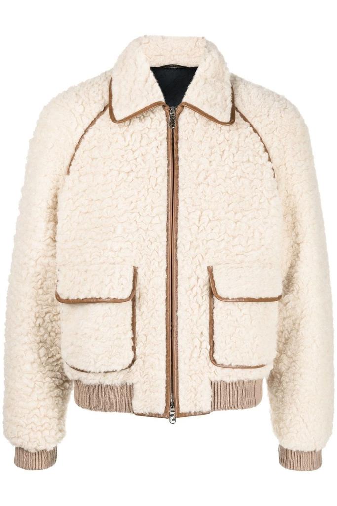 ブルゾン Fendi White Striped Cotton And Silk Blouson Fendi FENDI | White striped cotton and silk blouson | Women