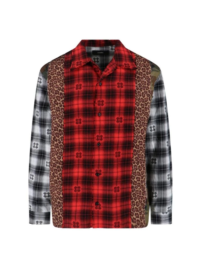 AMIRI Amiri Spliced Ma Quad Flannel Shirt 1